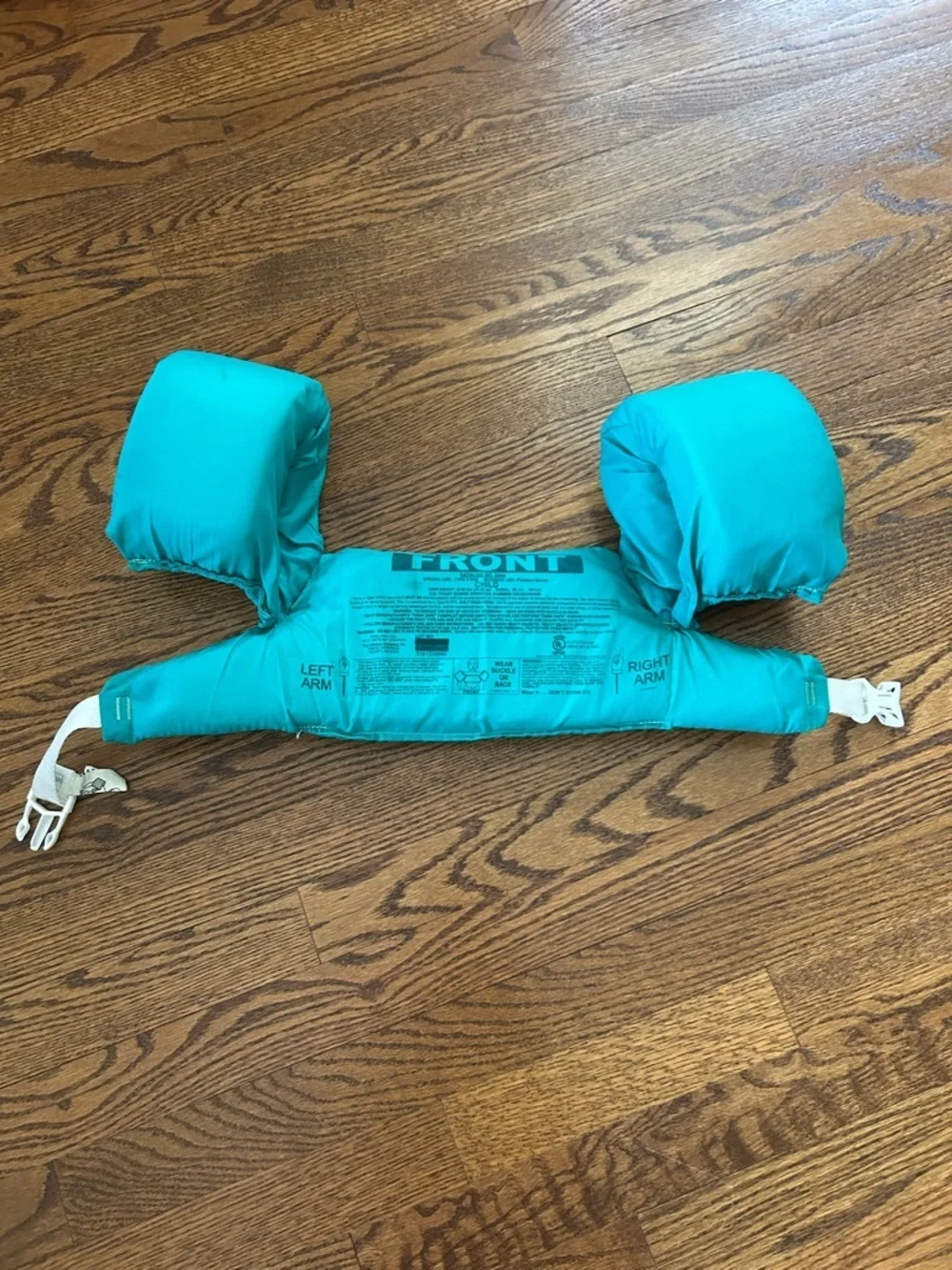 Stearns Puddle Jumper Kids Swim Float Vest Arm Bands Fish Design Teal Safety